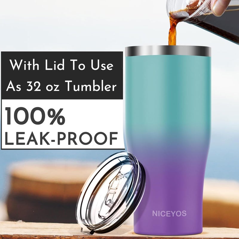 Niceyos Universal Iced Coffee Sleeve - Insulated Double Wall Reusable Stainless Steel Holder Sleeves Insulator for Cold Drinks Fits Small Medium Large To Go Cups Gifts for Men Women Him Her (Fairyland) - Image 3